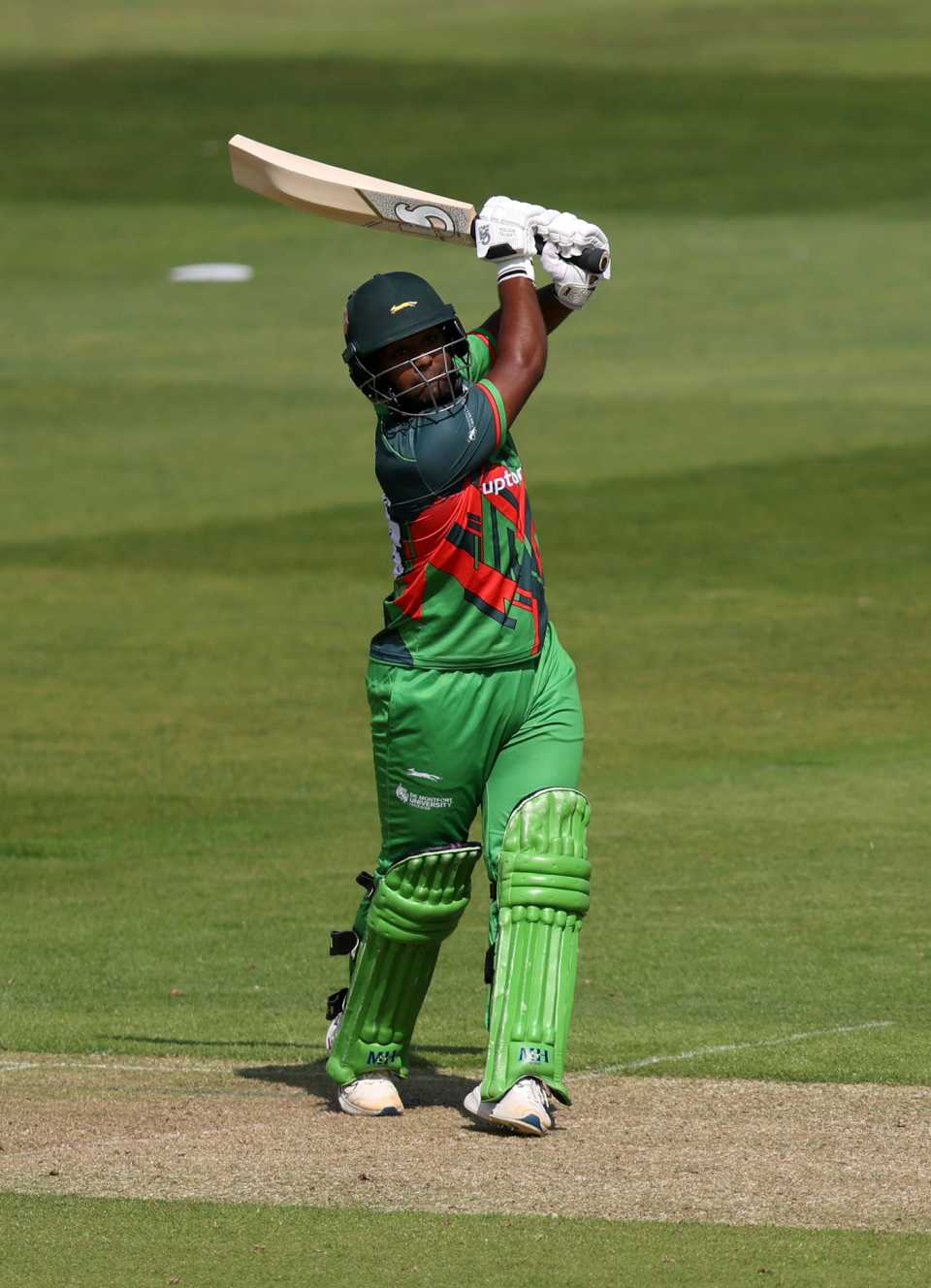 Rehan Ahmed swipes through the off side, Leicestershire vs Derbyshire, Edgbaston, Men's Vitality Blast, June 14, 2025 