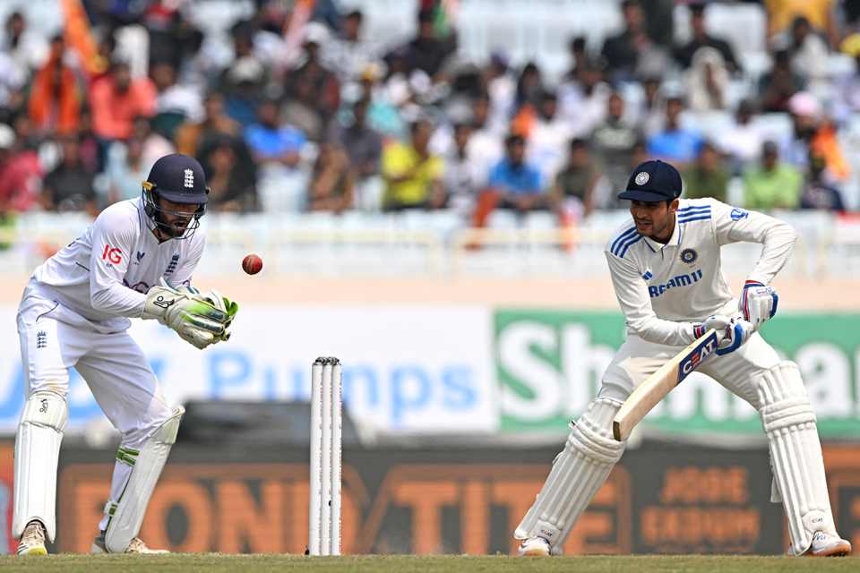 Shubman Gill guides one past the keeper, India vs England, 4th Test, Ranchi, 4th day, February 26, 2024