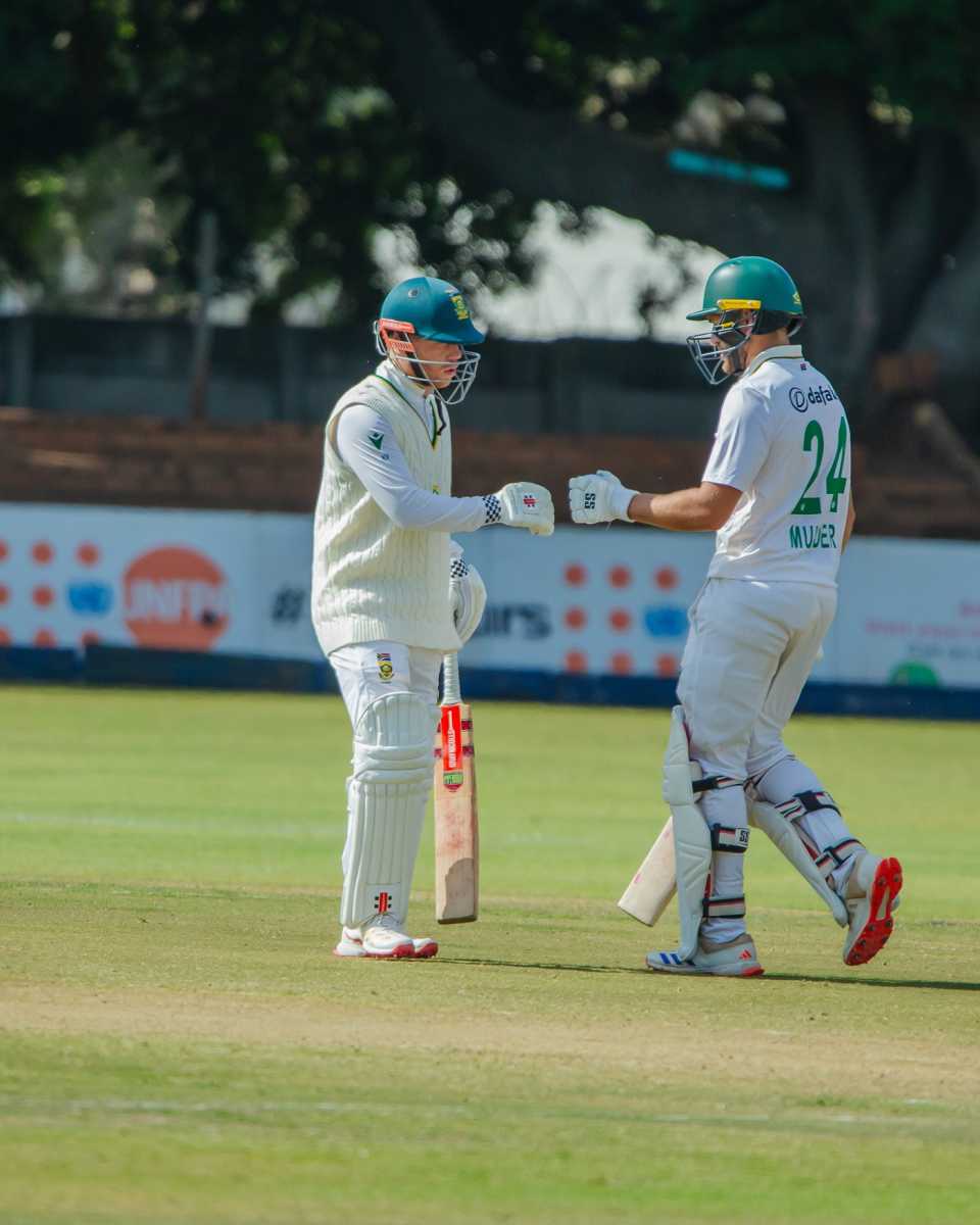 Kyle Verreynne and Wiaan Mulder added 104 runs for the sixth wicket, Zimbabwe vs South Africa, 1st Test, 3rd day, Bulawayo, June 30, 2025