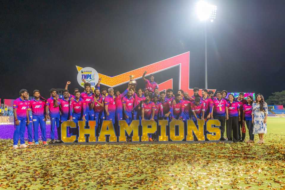 R Sai Kishore's Tiruppur Tamizhans won their maiden TNPL title, Dindigul Dragons vs Idream Tiruppur Tamizhans, TNPL 2025, Dindigul, July 6, 2025