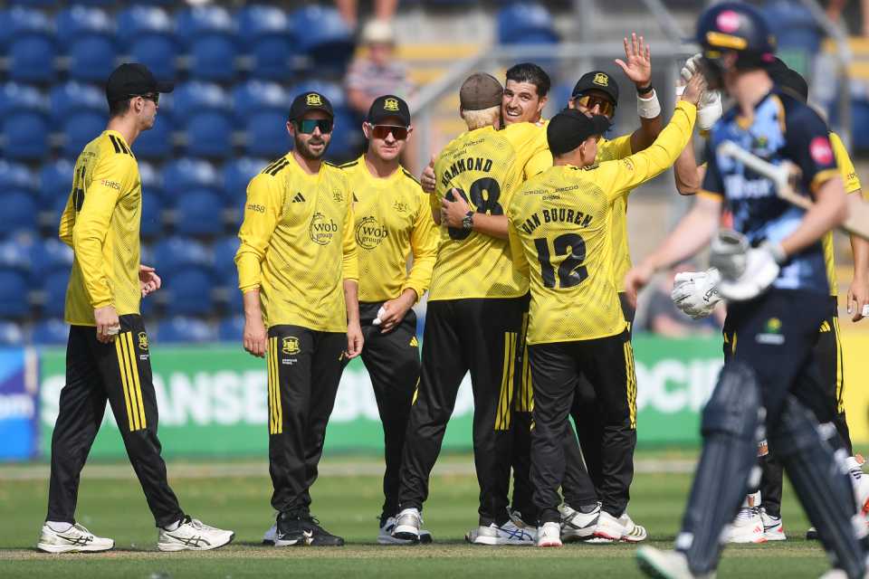 Marchant de Lange claimed four wickets for Gloucestershire, Glamorgan vs Gloucestershire, Men's T20 Blast, Cardiff, July 13, 2025