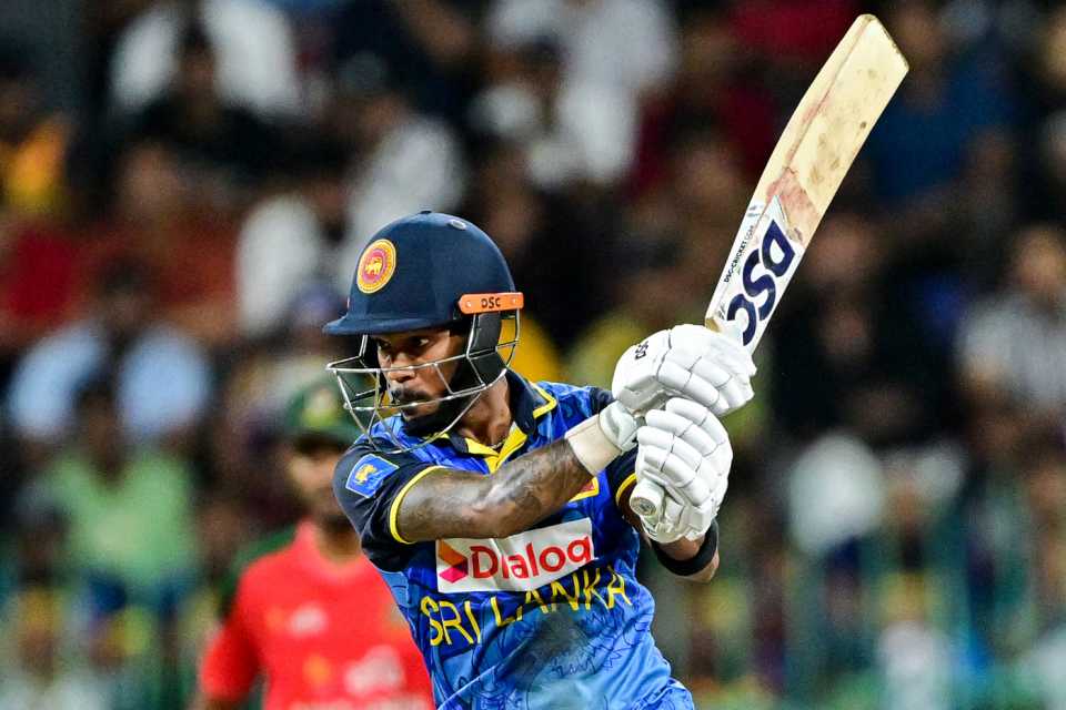 Pathum Nissanka bats for Sri Lanka, Sri Lanka v Bangladesh, 3rd T20I, Colombo (RPS), July 16, 2025