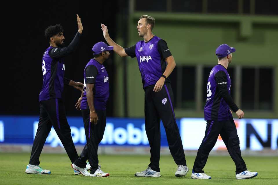 Billy Stanlake finished with three wickets, Guyana Amazon Warriors vs Hobart Hurricanes, GSL, Providence, July 16, 2025