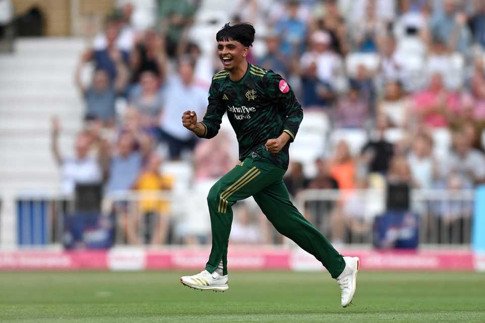 Farhan Ahmed bagged a five-for, Nottinghamshire vs Lancashire, Men's T20 Blast, Trent Bridge, July 18, 2025