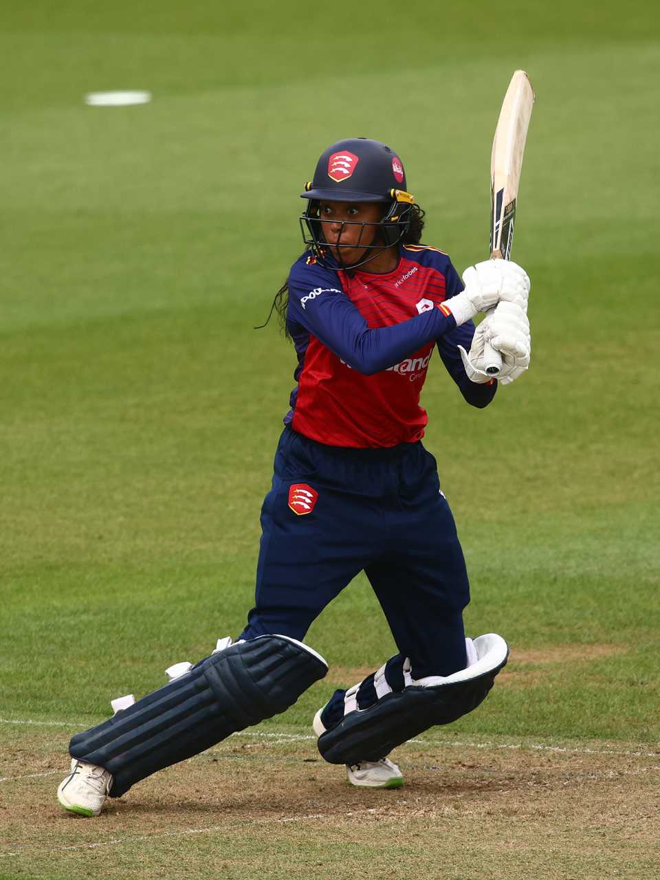 Cordelia Griffith flashes into the off side, Surrey vs Essex, Women's T20 Blast, The Oval, July 6, 2025