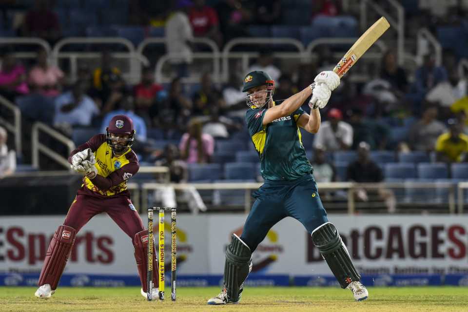 Cameron Green hit back-to-back half-centuries, West Indies vs Australia, 2nd T20I, Kingston, July 22, 2025