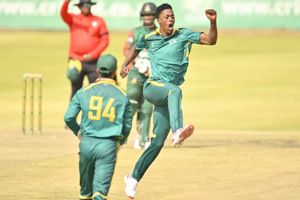 Ntando Soni took home six wickets, South Africa vs Bangladesh, 3rd Under-19 ODI, Benoni, July 22, 2025