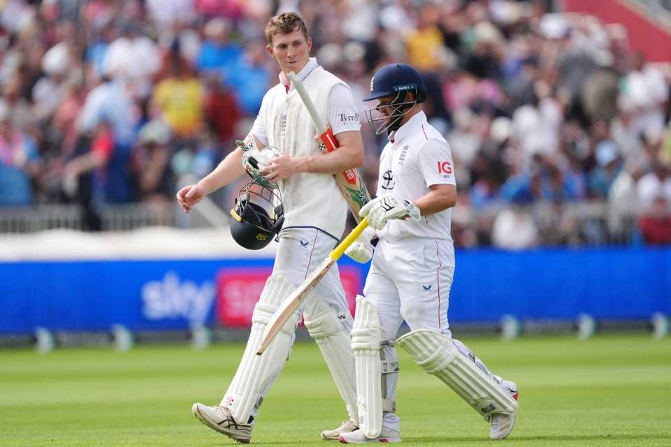 Zak Crawley and Ben Duckett walk back, England vs India, 4th Test, 2nd Day, Manchester, July 24, 2025