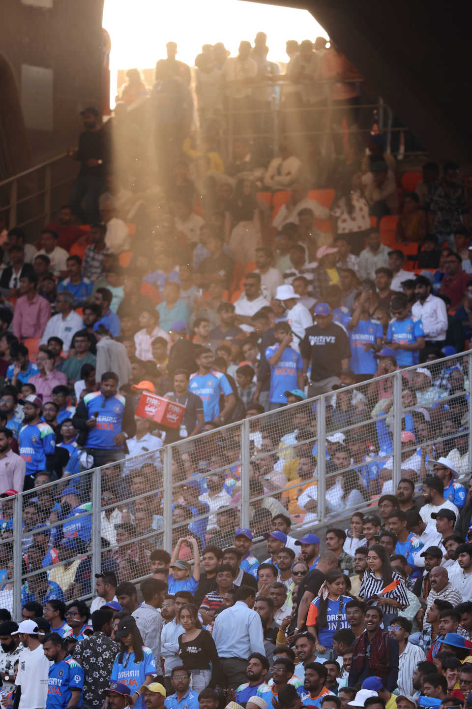 Fans in Ahmedabad watch a tense contest unfold, India vs England, 3rd ODI, Ahmedabad, February 12, 2025