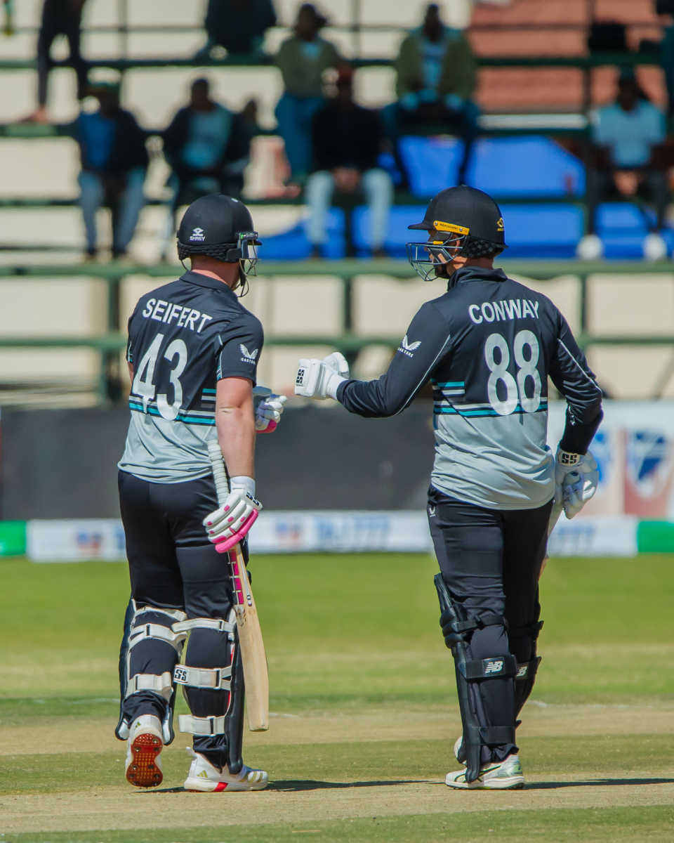 Tim Seifert and Devon Conway had a big opening partnership, New Zealand vs South Africa, Harare, Zimbabwe T20I tri-series, July 26, 2025