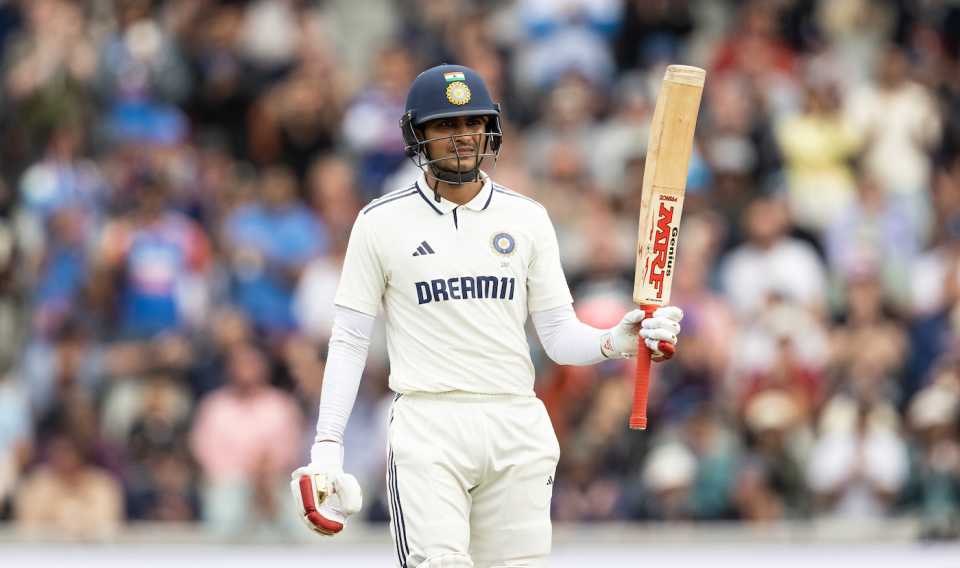 Shubman Gill brought up fifty in the final over before tea, England vs India, 4th Test, Manchester, 4th day, July 26, 2025