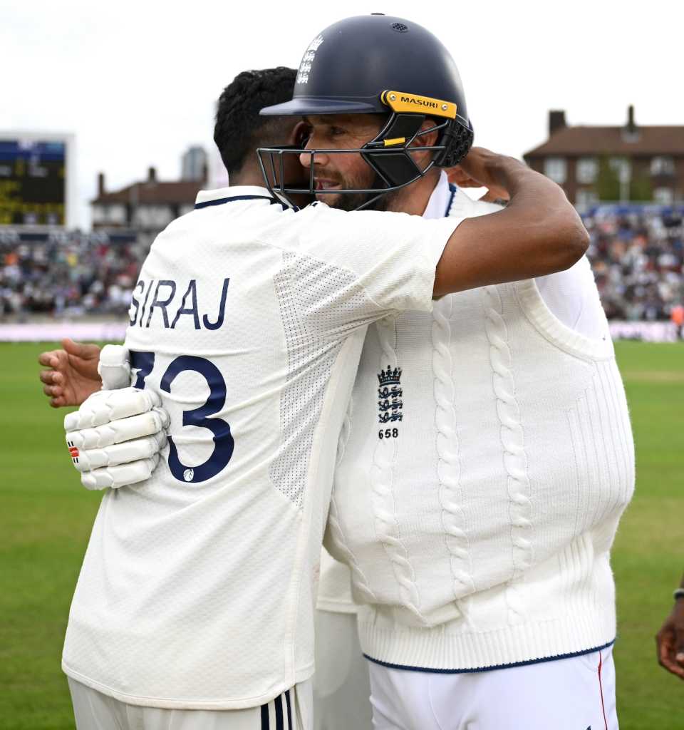 Warrior to warrior - Mohammed Siraj knows what it took for Chris Woakes to get on the pitch, England vs India, 5th Test, The Oval, London, 5th day, August 4, 2025