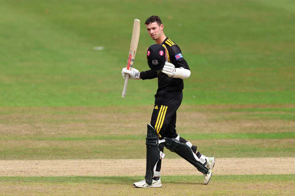 Ollie Price made his third List A hundred, Gloucestershire vs Derbyshire, One-Day Cup, Cheltenham, August 5, 2025