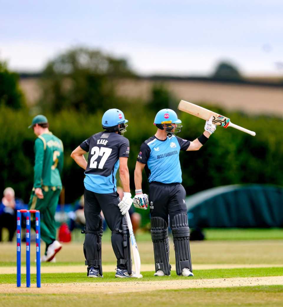 Jake Libby and Kashif Ali put on 180 together, Nottinghamshire vs Worcestershire, Sookholme, men's One Day Cup, August 7, 2025