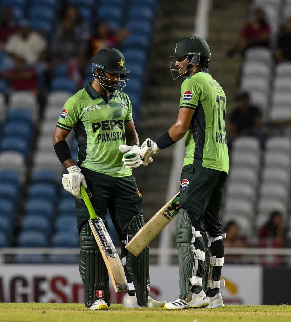 Hasan Nawaz and Hussain Talat put up an unbroken century stand, West Indies vs Pakistan, 1st ODI, Tarouba, August 8, 2025