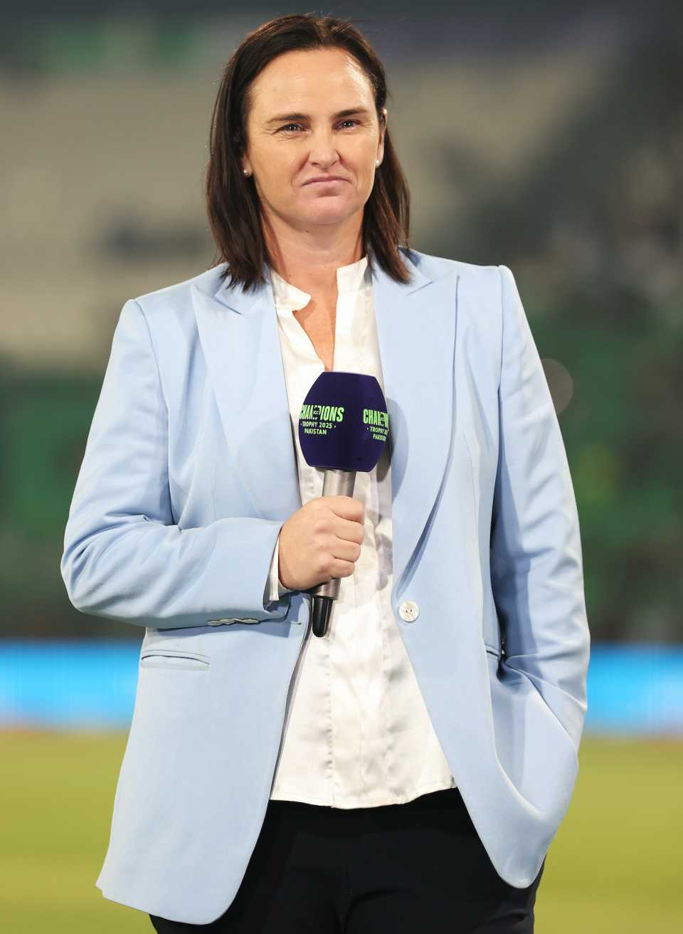 Katey Martin sets the scene before the match, England vs Afghanistan, Gaddafi Stadium, Lahore, ICC Champions Trophy, February 26, 2025