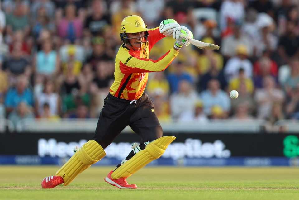 Tom Banton drives into the off side, Trent Rockets vs Northern Superchargers, Trent Bridge, The Hundred Men's Competition, August 10, 2025
