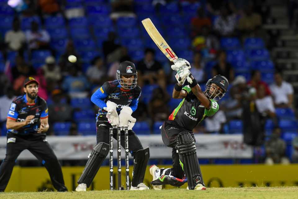 Alick Athanaze took Patriots home with an unbeaten 37, St Kitts and Nevis Patriots vs Antigua and Barbuda Falcons, CPL 2025, Basseterre, August 14, 2025