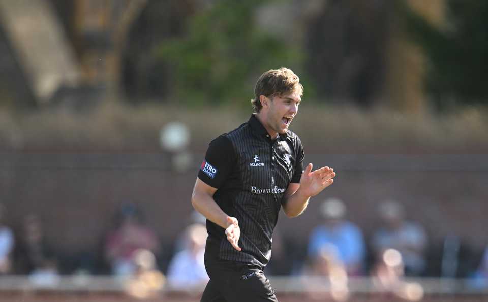 Tom Lammonby wheels away in celebration, Somerset vs Warwickshire, One-Day Cup, Taunton, August 17, 2025