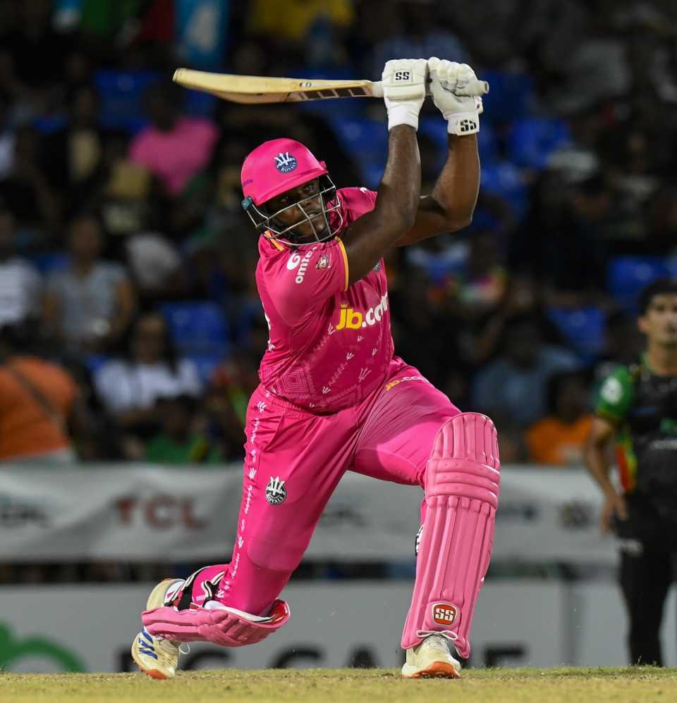 Kadeem Alleyne looked good during his innings of 42, St Kitts and Nevis Patriots vs Barbados Royals, CPL 2025, North Sound, August 21, 2025