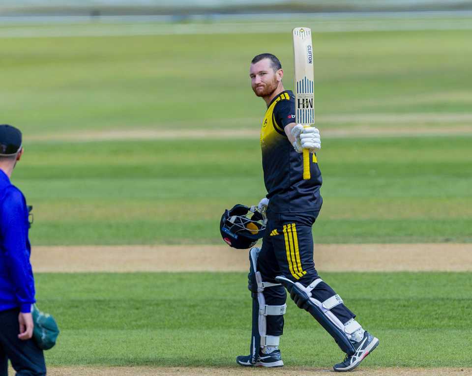 James Bracey acknowledges the crowd's applause, Metro Bank One Day Cup, Nottinghamshire vs Gloucestershire, Trent Bridge, August 22, 2025