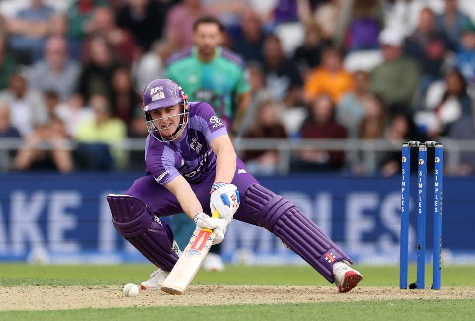 Harry Brook tumbles across to scoop, Northern Superchargers vs Oval Invincibles, Headingley, The Hundred Men's Competition, August 23, 2025