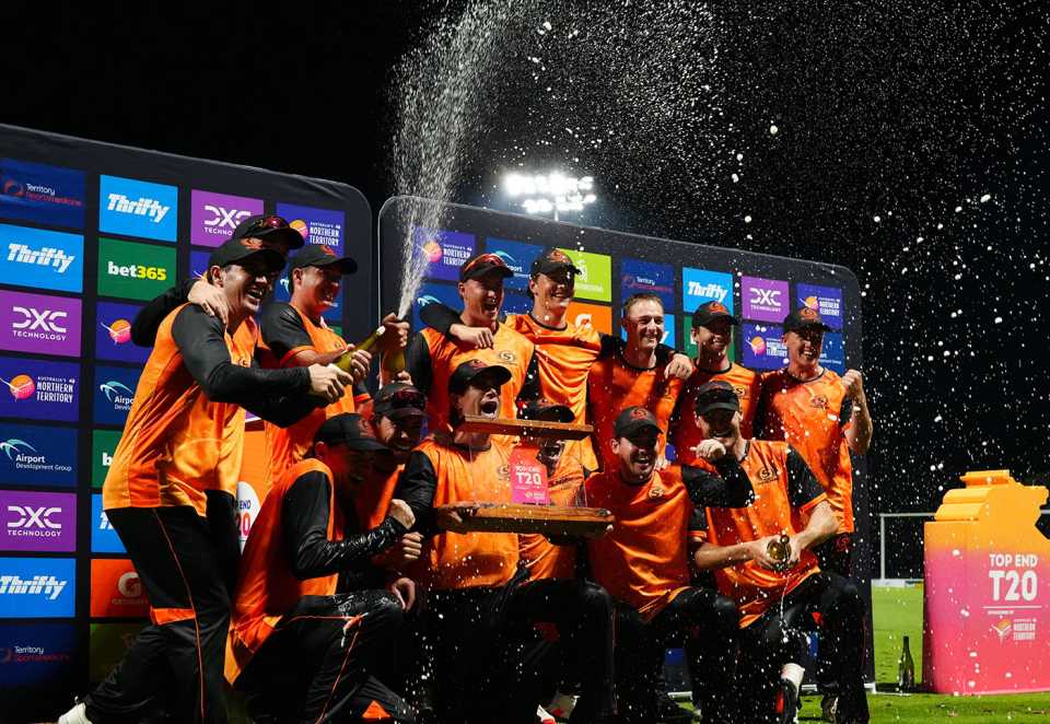 Perth Scorchers Academy celebrate the T20 Top End title, Perth Scorchers Academy vs Adelaide Strikers Academy, Top End T20, Darwin, August 24, 2025