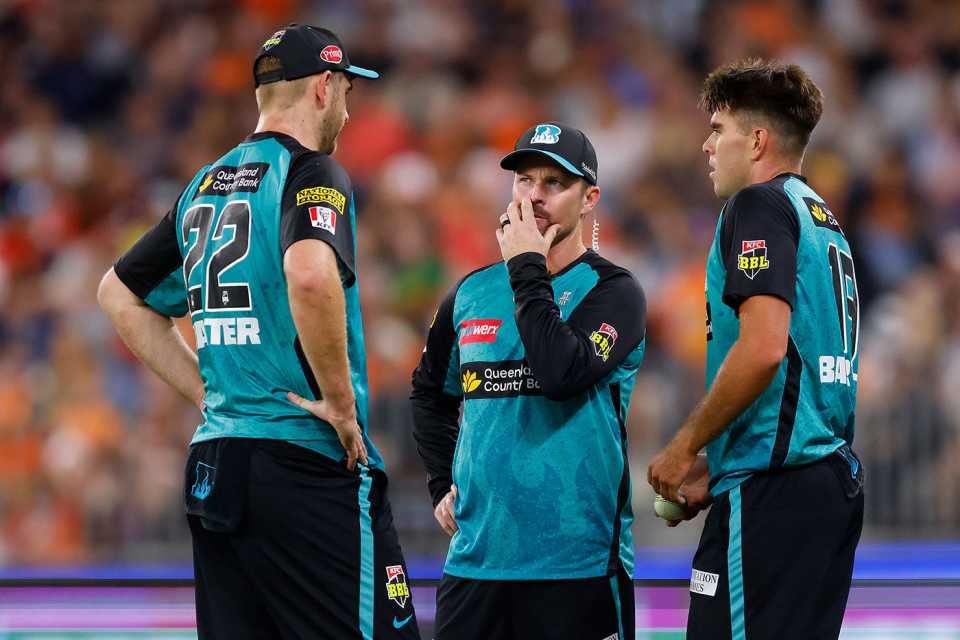 Brisbane Heat captain Colin Munro discusses tactics, Perth Scorchers vs Brisbane Heat, BBL, Perth Stadium, December 26, 2024