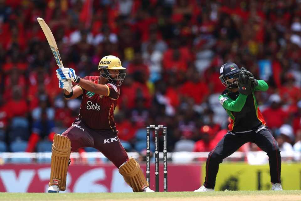 Nicholas Pooran cuts one away, Trinbago Knight Riders vs St Kitts and Nevis Patriots, Tarouba, CPL, September 1, 2025