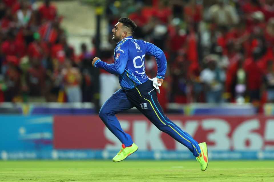 Tabraiz Shamsi picked up a three-for, Trinbago Knight Riders vs St Lucia Kings, CPL 2025, Tarouba, September 3, 2025