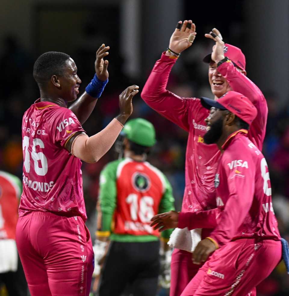 Ramon Simmonds picked up a couple of wickets, Barbados Royals vs Guyana Amazon Warriors, CPL 2025, Bridgetown, September 4, 2025