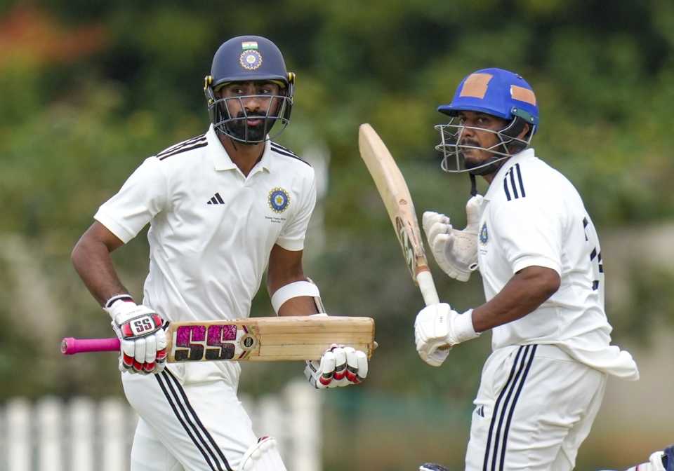 N Jagadeesan and Ricky Bhui added 86 together, North Zone vs South Zone, Duleep Trophy semi-final, Bengaluru, 2nd day, September 5, 2025