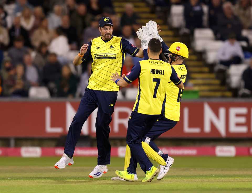 Chris Wood and Benny Howell did most of the damage in Durham's chase, Durham vs Hampshire, Vitality Blast quarter-final, Chester-le-Street, September 5, 2025