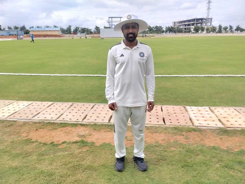 Shubham Sharma scored a century in the second innings, Central Zone vs North East Zone, Duleep Trophy quarter-final, 4th day, Bengaluru, August 31, 2025