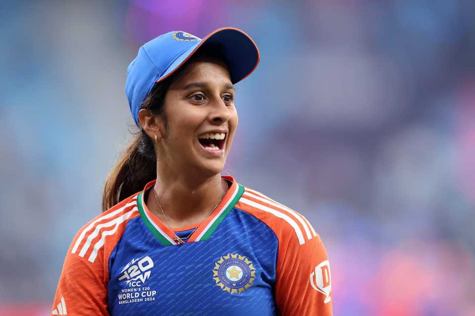 Jemimah Rodrigues is delighted out on the field, India vs Sri Lanka, ICC Women's T20 World Cup, Dubai, October 9, 2024