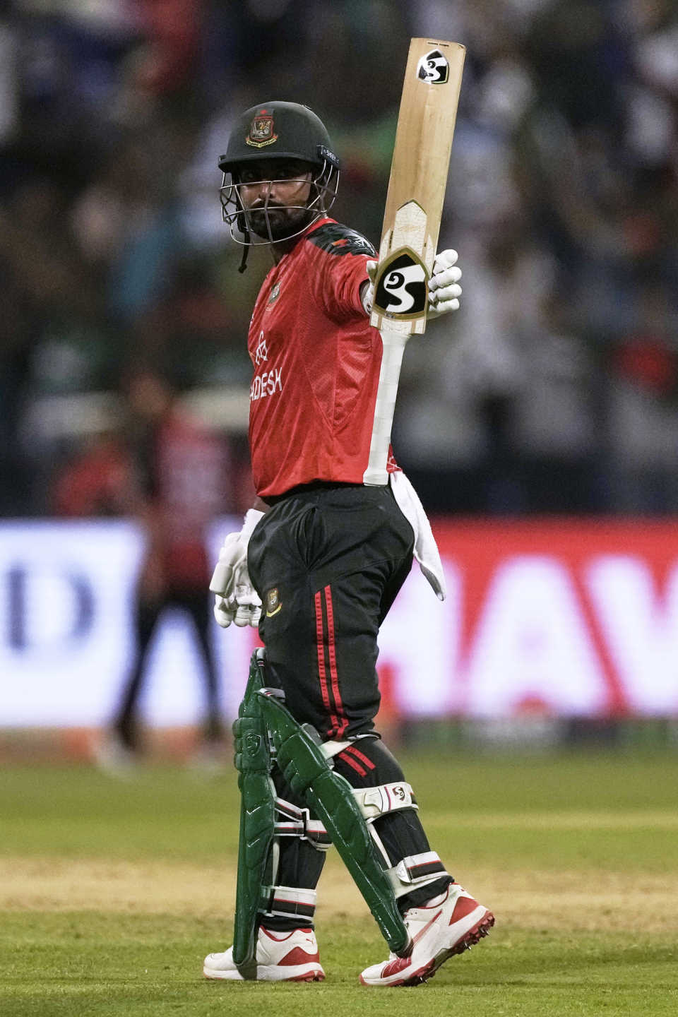 Litton Das celebrates his fifty, Bangladesh vs Hong Hong, Men's T20 Asia Cup, Abu Dhabi, September 11, 2025