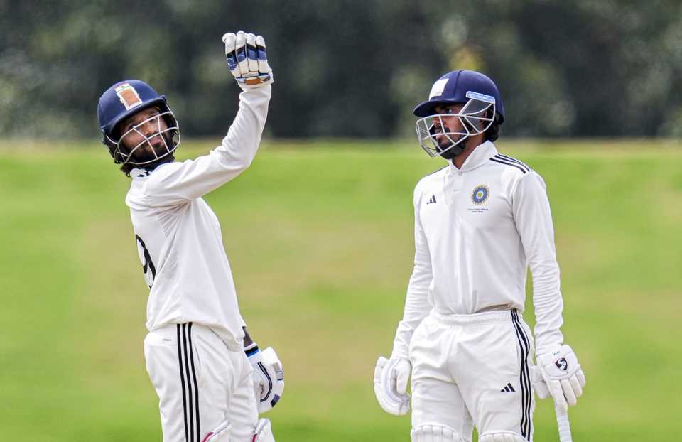 Rajat Patidar and Yash Rathod added 167 for the fourth wicket, South Zone vs Central Zone, Duleep Trophy final, 2nd day, CEG Ground, September 12, 2025