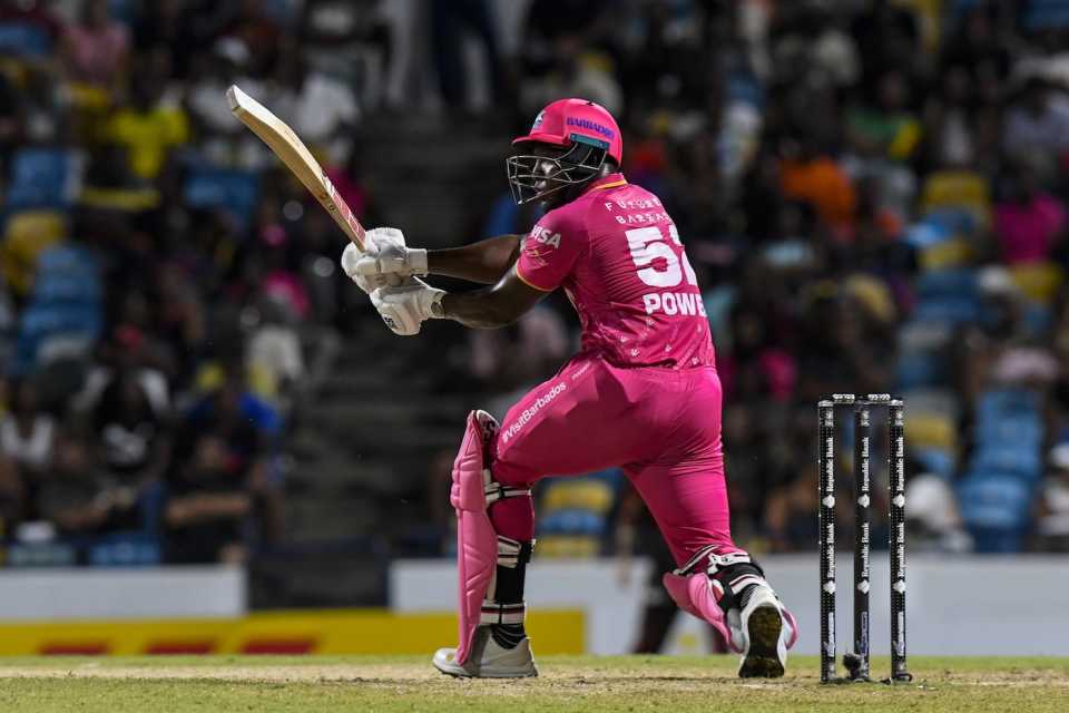 Rovman Powell kept going for the big hits, Barbados Royals vs Trinbago Knight Riders, CPL 2025, Bridgetown, September 12, 2025
