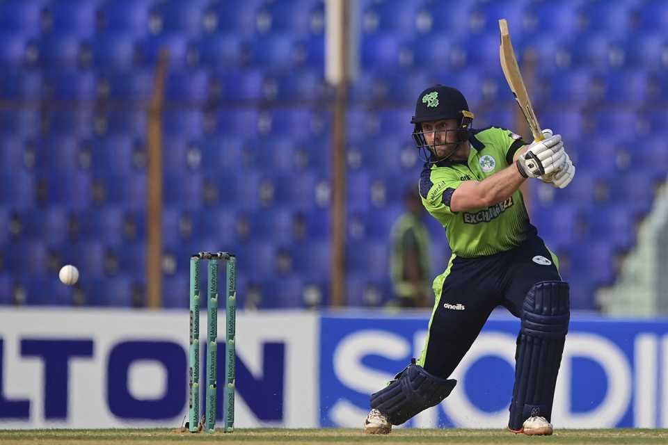 Ross Adair goes through the off side, Bangladesh vs Ireland, 3rd T20I, Chattogram, March 31, 2023