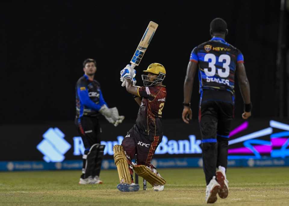 That's the match - Nicholas Pooran slams Jayden Seales for his eighth six, Antigua and Barbuda Falcons vs Trinbago Knight Riders, CPL 2025, Providence, September 16, 2025