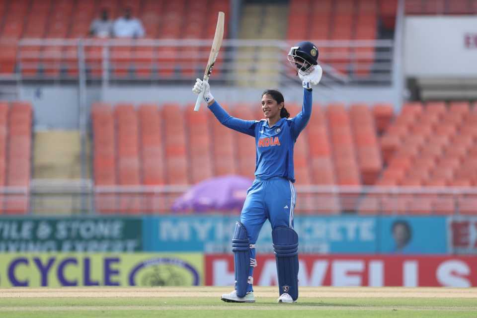 Smriti Mandhana scored her 12th ODI century, India vs Australia, 2nd women's ODI, New Chandigarh, September 17, 2025