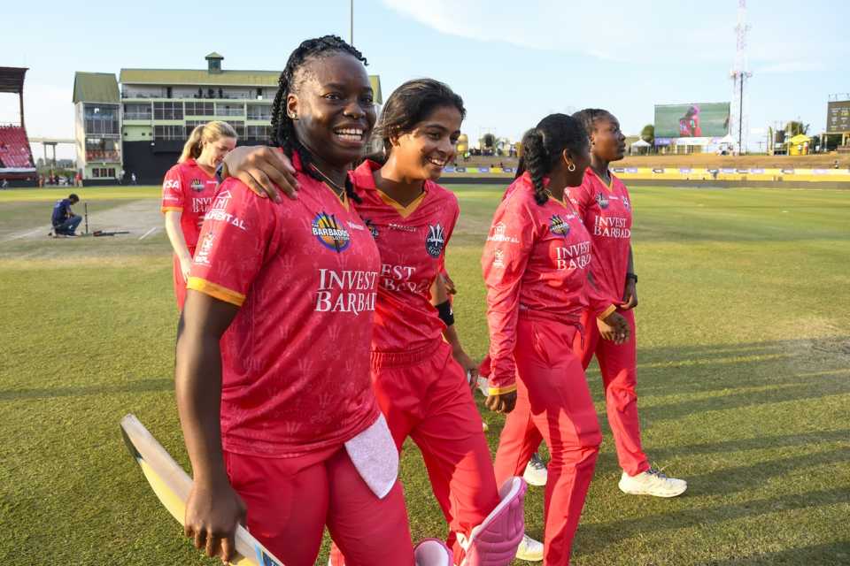 Aaliyah Alleyne and Shreyanka Patil saw Royals home, Barbados Royals vs Guyana Amazon Warriors, WCPL, Guyana, September 17, 2025