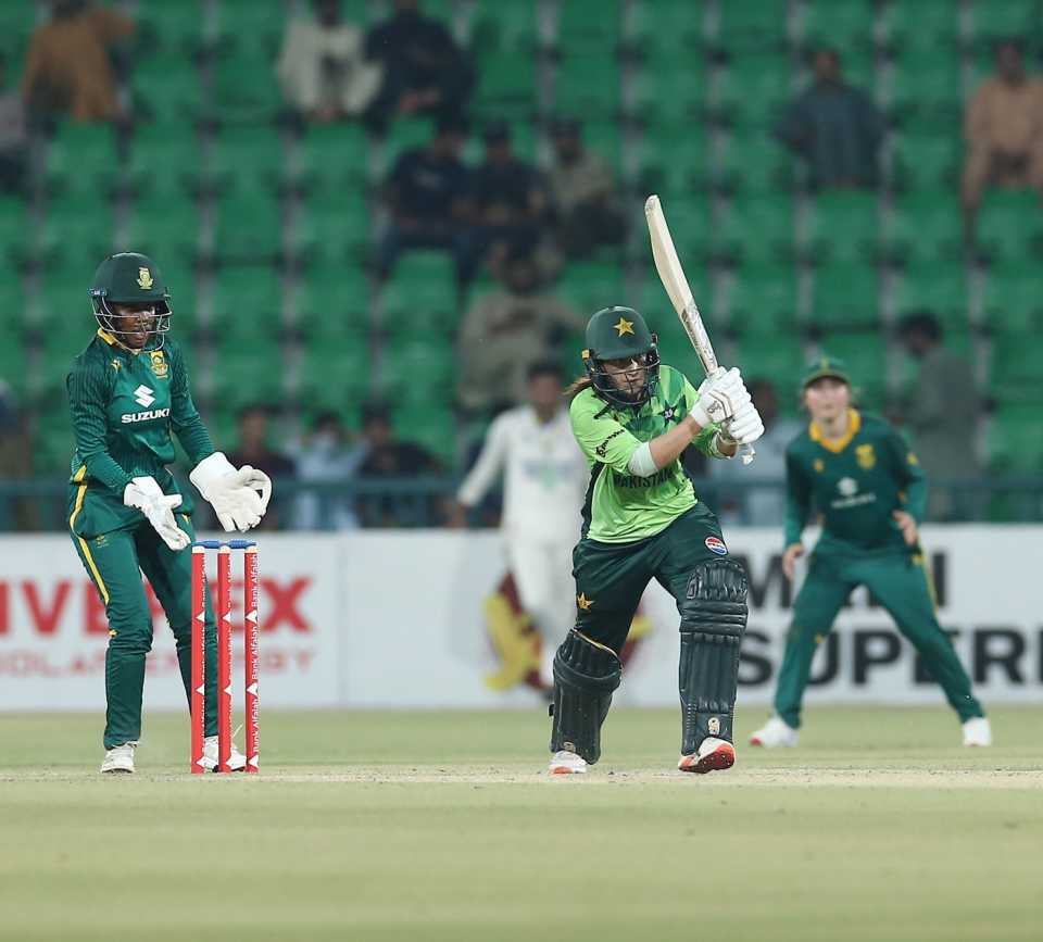 Natalia Pervaiz brought up her maiden ODI half-century, Pakistan vs South Africa, 2nd ODI, Lahore, September 19, 2025