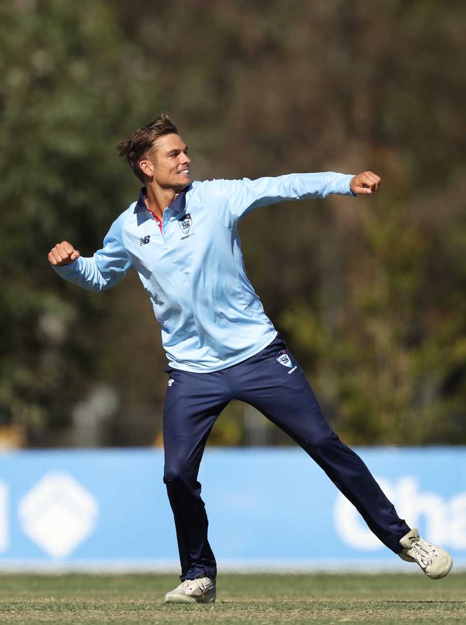 Chris Green celebrates a wicket, New South Wales vs South Australia, One-Day Cup, Sydney, September 20, 2025