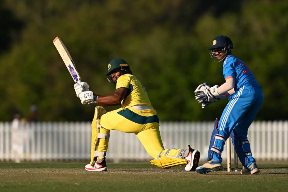John James played a fluent innings, Australia vs India, 1st Under-19 one-day match, Brisbane, September 21, 2025