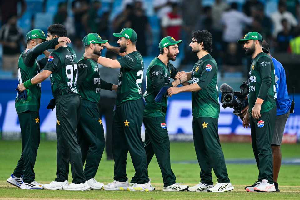 Salman Agha and Co celebrate after Pakistan sealed a spot in the final, Bangladesh vs Pakistan, Men's T20 Asia Cup, Dubai, September 25, 2025