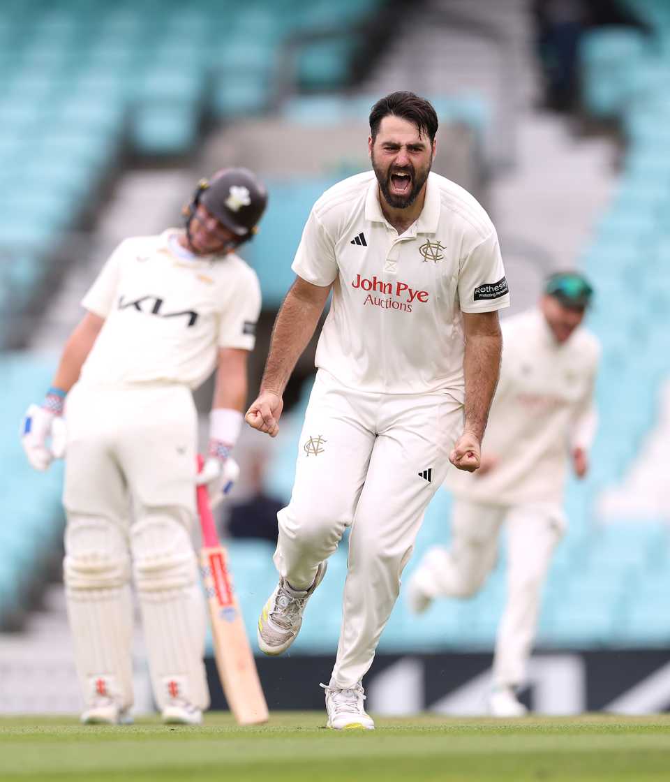 Brett Hutton struck at a key moment, Surrey vs Nottinghamshire, County Championship, Division One, The Oval, September 18, 2025