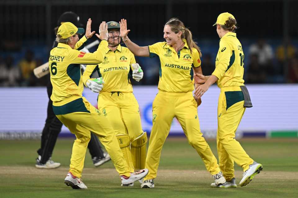Sophie Molineux struck in her first over Australia vs New Zealand, Women's ODI World Cup, Indore, October 1, 2025