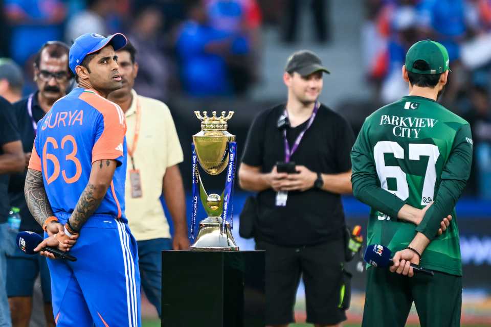 Suryakumar Yadav and Salman Agha ahead of the toss, India vs Pakistan, Asia Cup final, Dubai, September 28, 2025