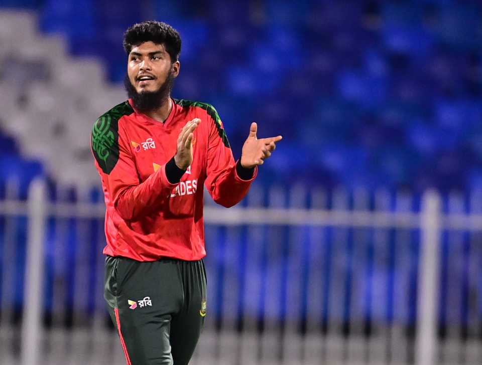 Rishad Hossain took two wickets, Afghanistan vs Bangladesh, 1st T20I, Sharjah, October 2, 2025
